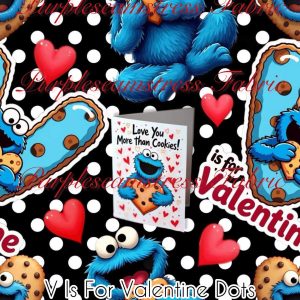 V is for Valentine Dots - Fabric