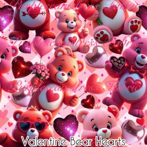 Valentine Bear Hearts - Fabric