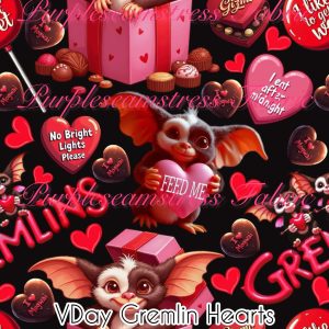 Vday Gremlin Hearts - Fabric