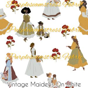Vintage Maidens on White