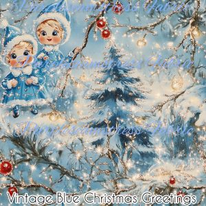 Vintage Blue Cottage Greetings
