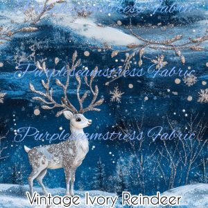 Vintage Ivory Reindeer - Fabric