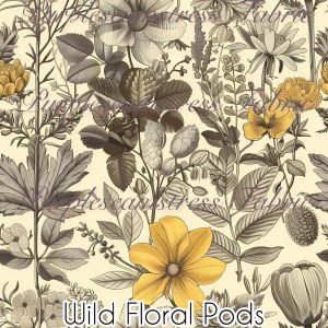Wild Flower Pods - Fabric