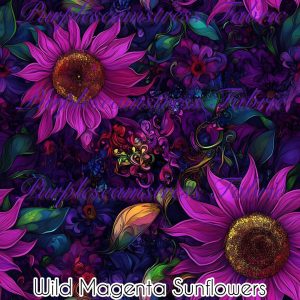 Wild Magenta Flowers - Fabric