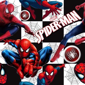 B&W Spidey Checkers - Fabric