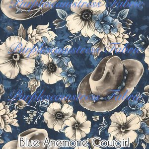 Blue Anemone Cowgirl - Fabric