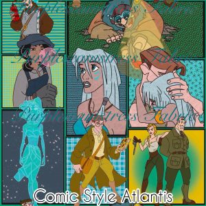Comic Style Atlantis - Fabric