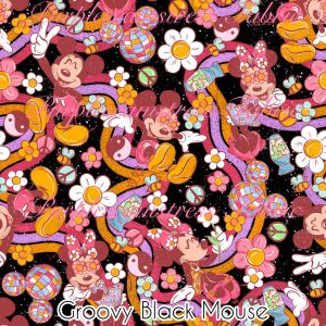 Groovy Black Mouse - Fabric