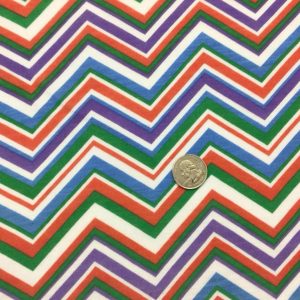 Multicolored Chevron Cotton Jersey