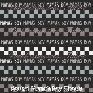 Neutral Mama's Boy Checks - Fabric