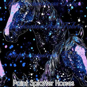 Paint Splatter Horses - Fabric