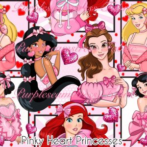 Pinky Heart Princesses - Fabric