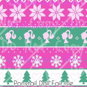 Ponytail Doll Fair Isle - Fabric