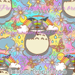 Rainbow Drop Totoro - Fabric