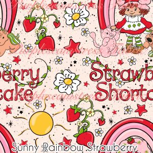 Sunny Rainbow Strawberry - Fabric