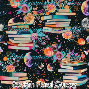 Bookish Floral Galaxy - Fabric