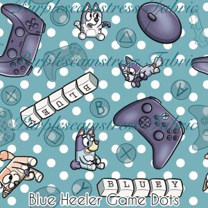 Blue Heeler Game Dots - Fabric