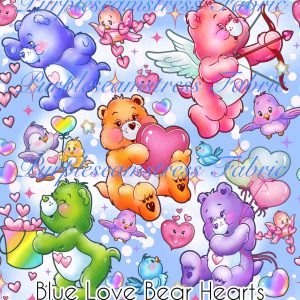 Blue Love Bear Hearts