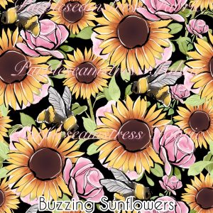 Buzzing Sunflowers - Fabric
