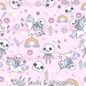 Ditsy Skulls & Unicorns
