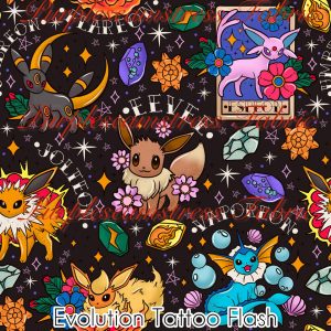 Evolution Tattoo Flash - Fabric