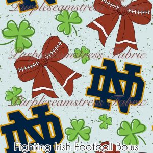 Fighting Irish Football Bows - Fabric