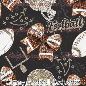 Glittery Football Coquette - Fabric