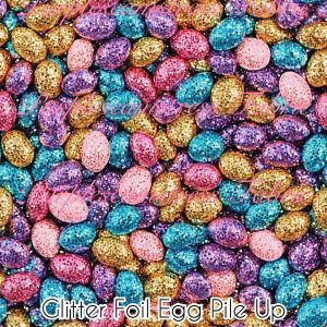 Glitter Foil Egg Pile Up - Fabric