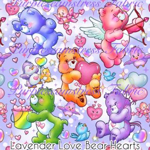 Lavender Love Bear Hearts