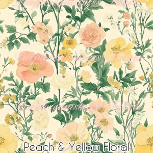 Peach & Yellow Floral - Fabric