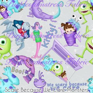 Scare Because We Care Monsters - Fabric