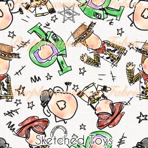 Sketched Toys - Fabric