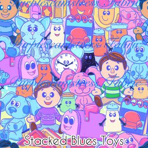 Stacked BluesToys - Fabric