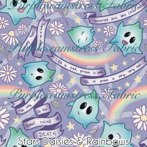 Stars Daisies & Rainbows - Fabric