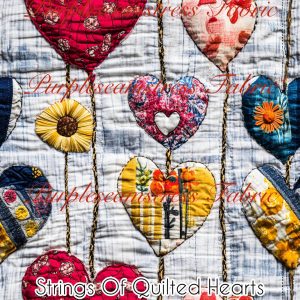 Strings of Quilted Hearts - Fabric