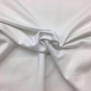 White Sweatshirt Fleece - Fabric