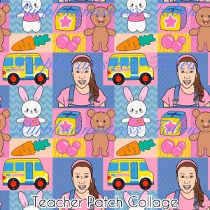 Teacher Patch Collage - Fabric