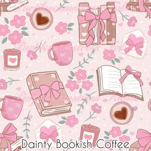 Dainty Bookish Coffee - Fabric