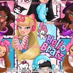 Hello Bratz Comic Mashup - Fabric