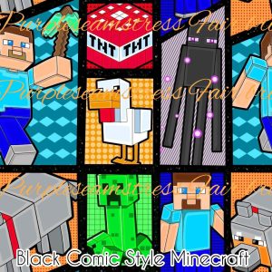 Black Comic Style Minecraft - Fabric