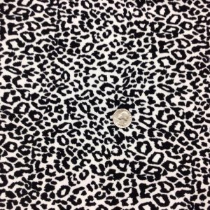 Black Leoapard on White Ponte