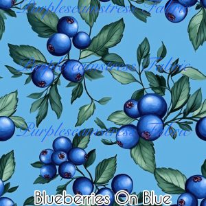 Blueberries on Blue