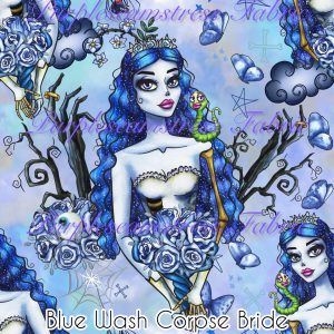 Blue Wash Corpse Bride - Fabric