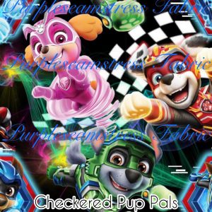 Checkered Pup Pals - Fabric