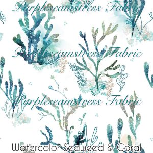 Watercolor Seaweed & Coral