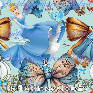 Diz Blue Princess Coquette - Fabric