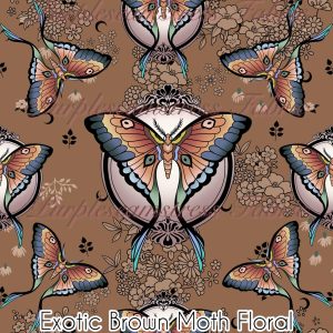 Exotic Brown Moth Floral