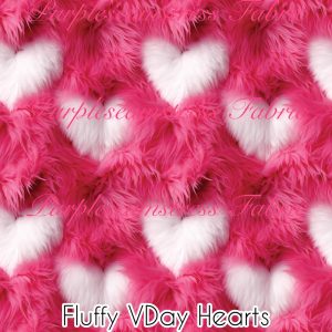 Fluffy Vday Hearts - Fabric