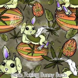 Herb Toking Bunny Buds - Fabric