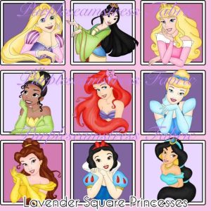 Lavender Square Princesses - Fabric